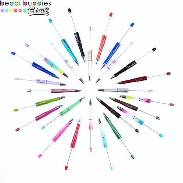 (With Logo)  WHOLESALE 14-Pack Beaded Ballpoint Pens for DIY Arts & Craft Over 30 Styles to Choose From Personalizeable Customizable with Beads and Focals with Fast Delivery from California UPS 2nd Day Air Available for Rush Orders