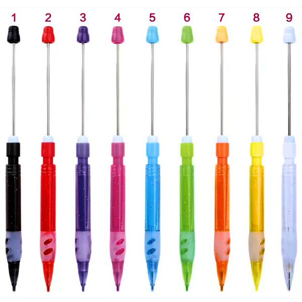 Beadable Mechanical Pencils 7 Pencils/Bag 0.05mm Beaded Mechanical Pencils for DIY Arts & Craft Personalizeable Customizable with Beads and Focals