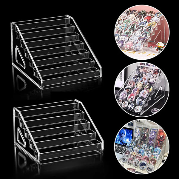 Transparent Display Stand Storage rack Cosmetic Organizer Tray Nail Polish Toy Display Holder Stepped Lipstick Desk Storage