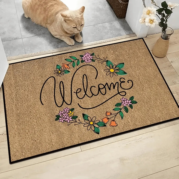 Crystal velvet door mat, non slip bathroom mat, absorbent and machine washable balcony mat