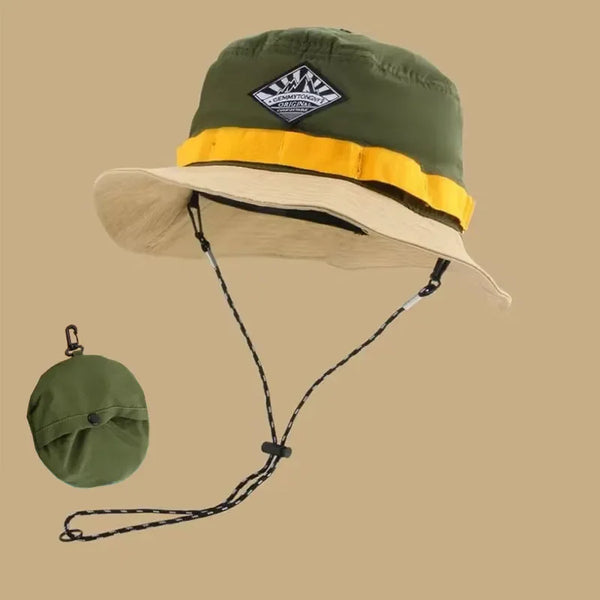 Japanese Quick-drying Packable Hat Fisherman Hat Women Summer Sun Hanging Bag Mountaineering Leisure Vacation Visor Basin Hat